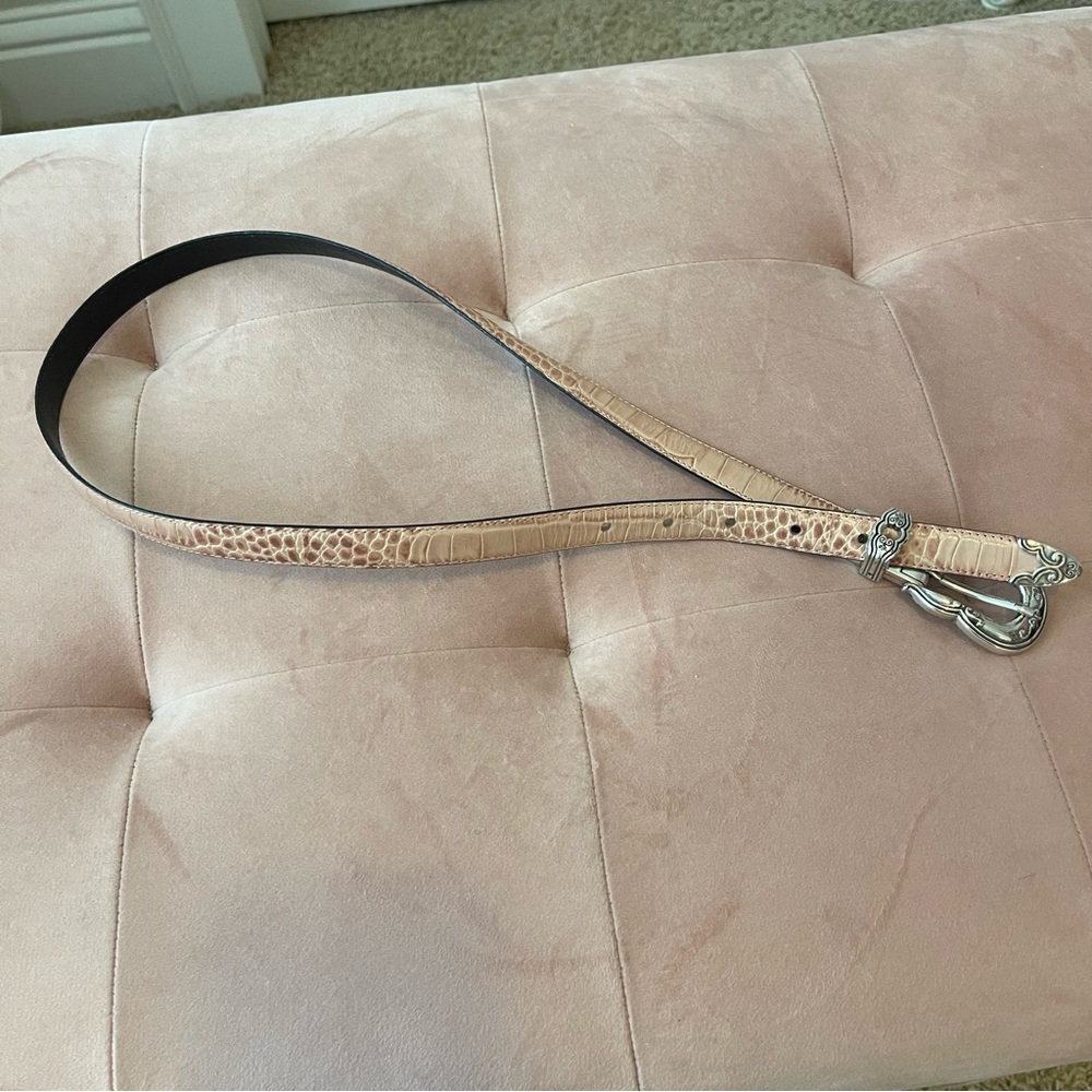 Brighton Light Pink Croc Belt